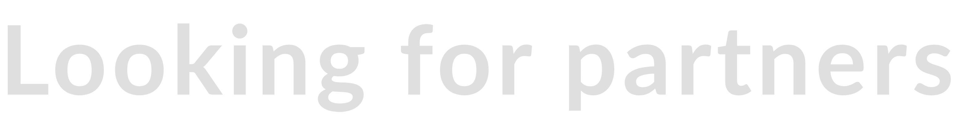 LOOKING FOR PARTNERS